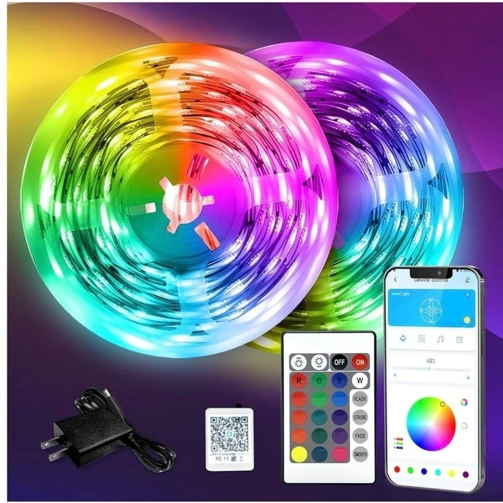 DAYBETTER 100ft LED Strip Lights,USB Powered,App Control and Music Sync, Color C